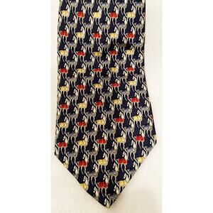 Brooks Basic Silk Tie Horses Pattern Made in the USA 70 x 3.5